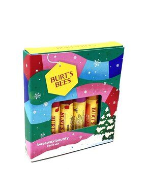 Burt's Bees Holiday Limited Edition Stocking Stuffer Lip Balm Fruit Mix 4ct